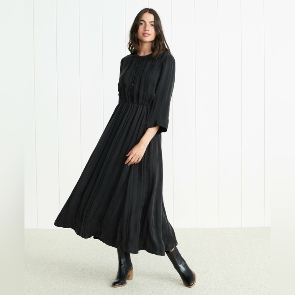 Jenni Kayne Avery Shirt Maxi Dress in Black